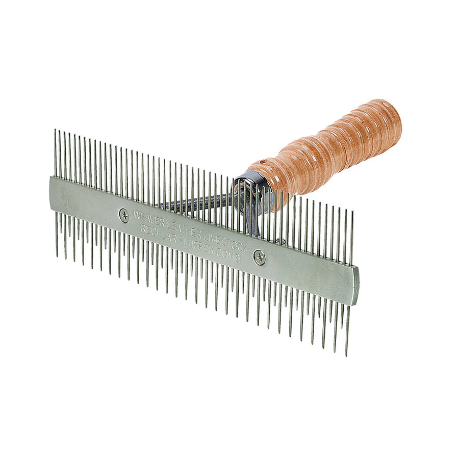 Livestock 2 Sided Comb, Wood Handle